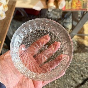 Clear Crystal Cut Glass Bowl
